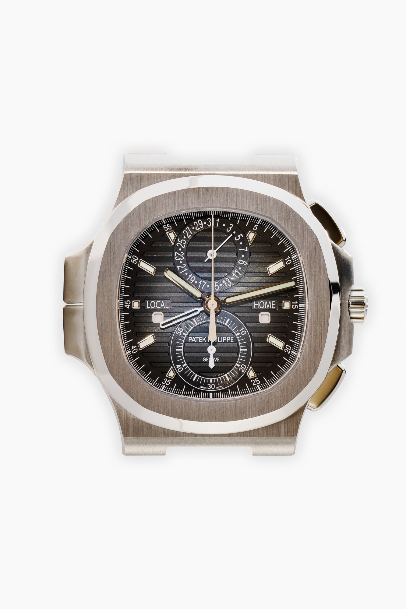 Nautilus Stainless Steel 'Blue Dial' Travel Time Chronograph 5990/1A