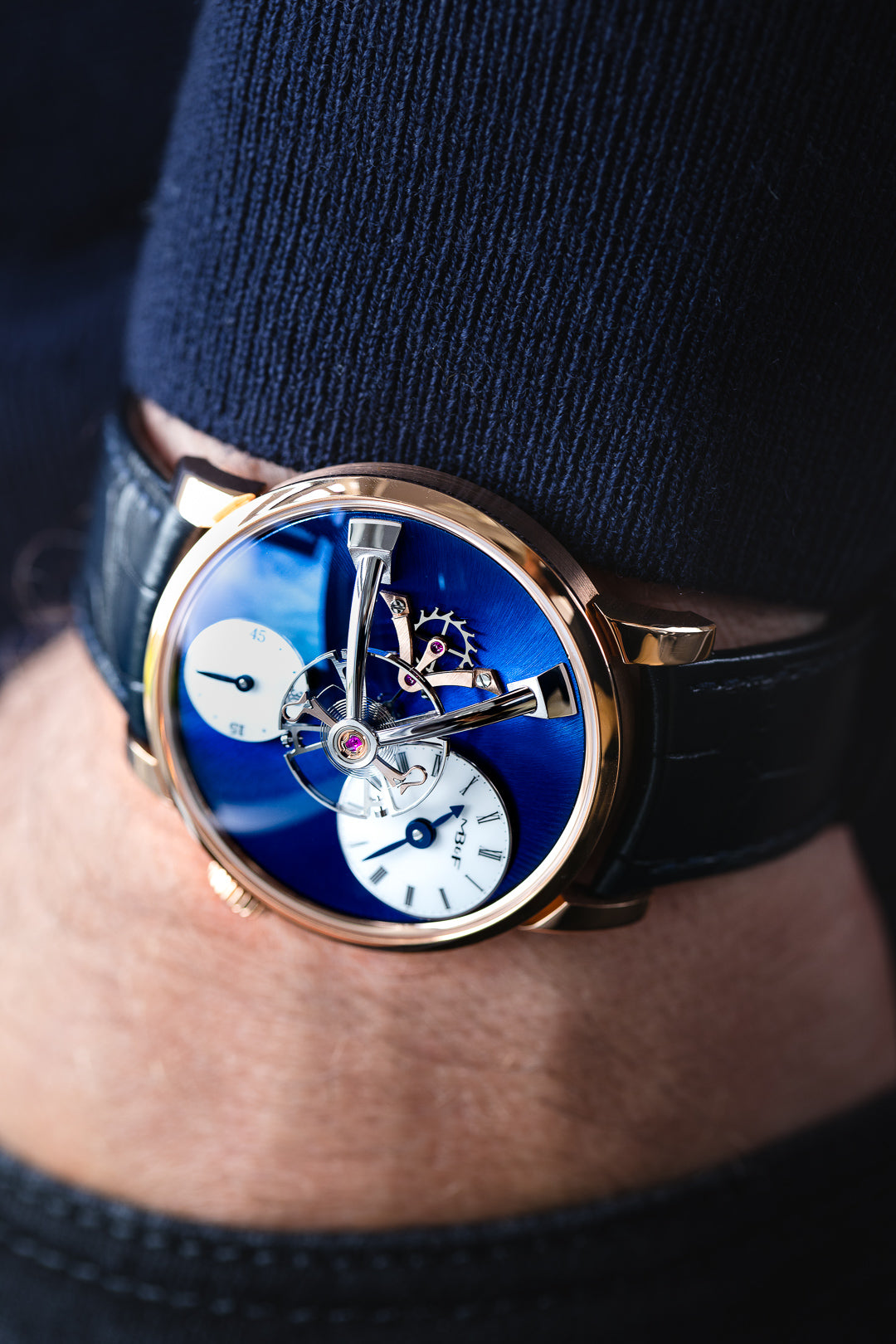 MB&amp;F Legacy Machine Rose Gold &#39;Blue Dial&#39; LM101